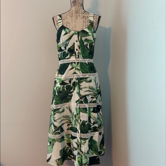 Gianni Bini Monica Palm Print Dress - Picture 4 of 10